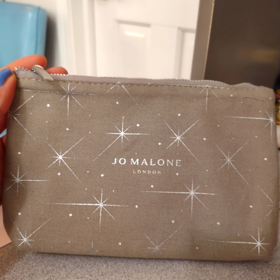 Jo Malone Cosmetics Pouch Tan With Silver Stars Brand New